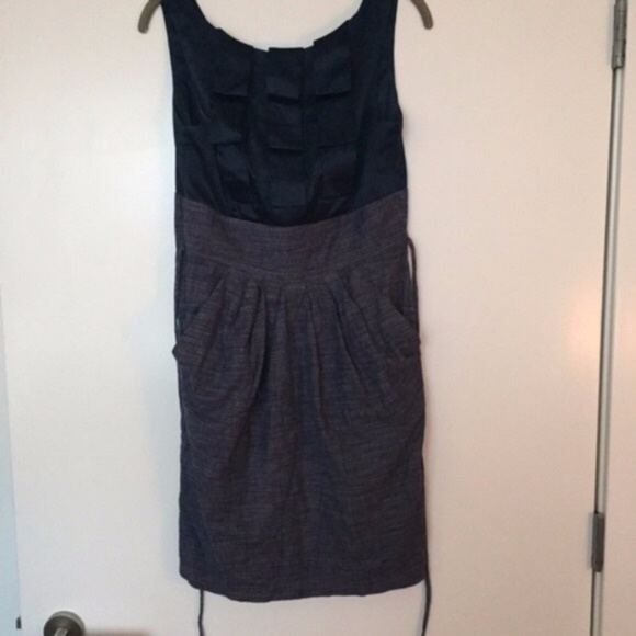 Teeze Me Navy and Tweed Shift Dress - Picture 4 of 5